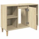 vidaXL Dulap pentru baie, stejar sonoma, 80x33x60 cm, lemn compozit vidaXL Dulap pentru baie, stejar sonoma, 80x33x60 cm, lemn compozit