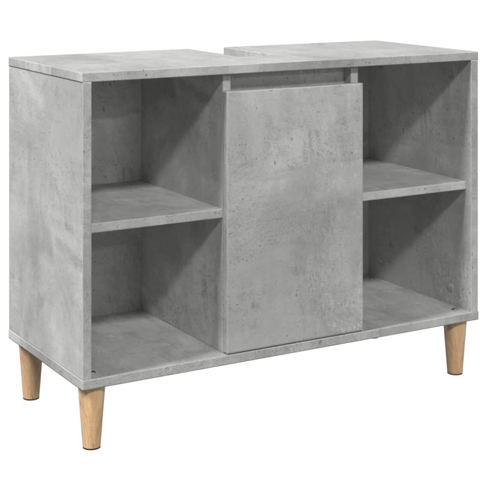 vidaXL Dulap pentru baie, gri beton, 80x33x60 cm, lemn compozit