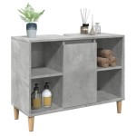 vidaXL Dulap pentru baie, gri beton, 80x33x60 cm, lemn compozit vidaXL Dulap pentru baie, gri beton, 80x33x60 cm, lemn compozit