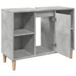 vidaXL Dulap pentru baie, gri beton, 80x33x60 cm, lemn compozit vidaXL Dulap pentru baie, gri beton, 80x33x60 cm, lemn compozit