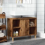 vidaXL Dulap pentru baie, lemn vechi, 80x33x60 cm, lemn prelucrat vidaXL Dulap pentru baie, lemn vechi, 80x33x60 cm, lemn prelucrat