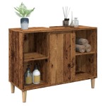vidaXL Dulap pentru baie, lemn vechi, 80x33x60 cm, lemn prelucrat vidaXL Dulap pentru baie, lemn vechi, 80x33x60 cm, lemn prelucrat