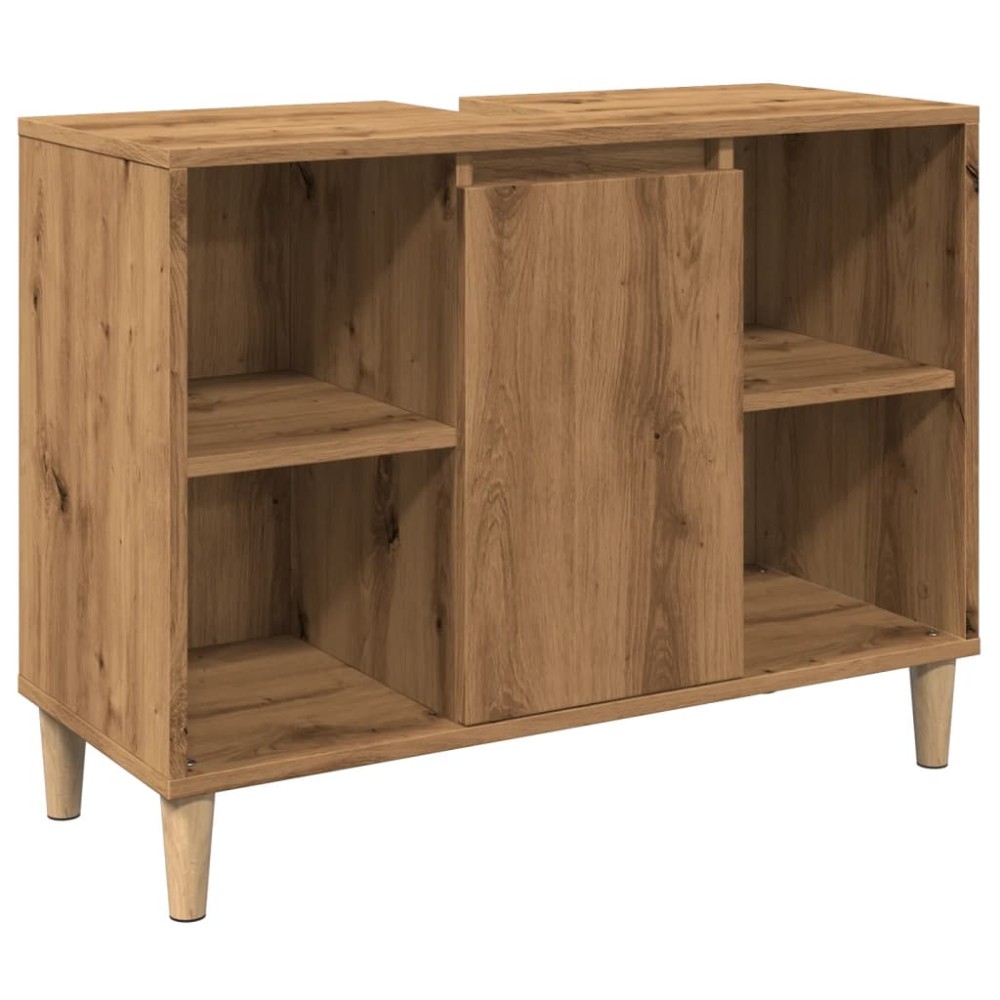 vidaXL Dulap pentru baie stejar artizanal, 80x33x60 cm, lemn prelucrat
