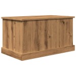 vidaXL Cutie depozitare, stejar artizanal, 70x40x38 cm, lemn prelucrat vidaXL Cutie depozitare, stejar artizanal, 70x40x38 cm, lemn prelucrat
