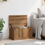 vidaXL Cutie depozitare, stejar artizanal, 70x40x38 cm, lemn prelucrat vidaXL Cutie depozitare, stejar artizanal, 70x40x38 cm, lemn prelucrat