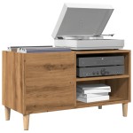 vidaXL Dulap discuri stejar artizanal, 84,5x38x48 cm, lemn prelucrat vidaXL Dulap discuri stejar artizanal, 84,5x38x48 cm, lemn prelucrat