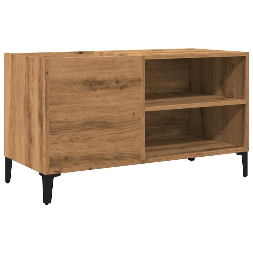 vidaXL Dulap discuri stejar artizanal, 84,5x38x48 cm, lemn prelucrat