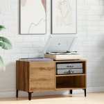vidaXL Dulap discuri stejar artizanal, 84,5x38x48 cm, lemn prelucrat vidaXL Dulap discuri stejar artizanal, 84,5x38x48 cm, lemn prelucrat
