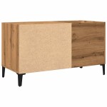 vidaXL Dulap discuri stejar artizanal, 84,5x38x48 cm, lemn prelucrat vidaXL Dulap discuri stejar artizanal, 84,5x38x48 cm, lemn prelucrat