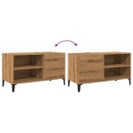 vidaXL Dulap discuri stejar artizanal, 84,5x38x48 cm, lemn prelucrat vidaXL Dulap discuri stejar artizanal, 84,5x38x48 cm, lemn prelucrat