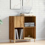 vidaXL Dulap discuri stejar artizanal 84,5x38x89 cm lemn prelucrat vidaXL Dulap discuri stejar artizanal 84,5x38x89 cm lemn prelucrat