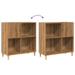 vidaXL Dulap discuri stejar artizanal 84,5x38x89 cm lemn prelucrat vidaXL Dulap discuri stejar artizanal 84,5x38x89 cm lemn prelucrat