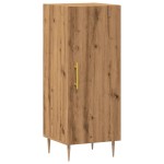 vidaXL Servantă, stejar artizanal, 34,5x34x90 cm, lemn compozit