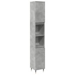 vidaXL Dulap de baie, gri beton, 30x30x190 cm, lemn prelucrat
