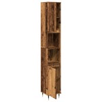vidaXL Dulap de baie, lemn vechi, 30x30x190 cm, lemn prelucrat