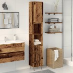 vidaXL Dulap de baie, lemn vechi, 30x30x190 cm, lemn prelucrat