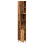vidaXL Dulap de baie, lemn vechi, 30x30x190 cm, lemn prelucrat