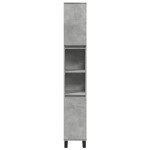 vidaXL Dulap de baie, gri beton, 30x30x190 cm, lemn prelucrat