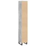 vidaXL Dulap de baie, gri beton, 30x30x190 cm, lemn prelucrat