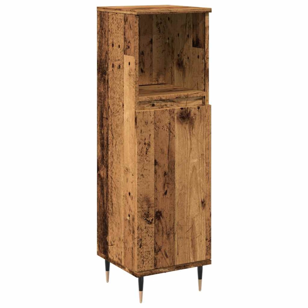 vidaXL Dulap de baie, lemn vechi, 30x30x100 cm, lemn prelucrat