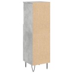 vidaXL Dulap de baie, gri beton, 30x30x100 cm, lemn prelucrat