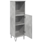 vidaXL Dulap de baie, gri beton, 30x30x100 cm, lemn prelucrat