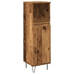 vidaXL Dulap de baie, lemn vechi, 30x30x100 cm, lemn prelucrat