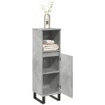 vidaXL Dulap de baie, gri beton, 30x30x100 cm, lemn prelucrat