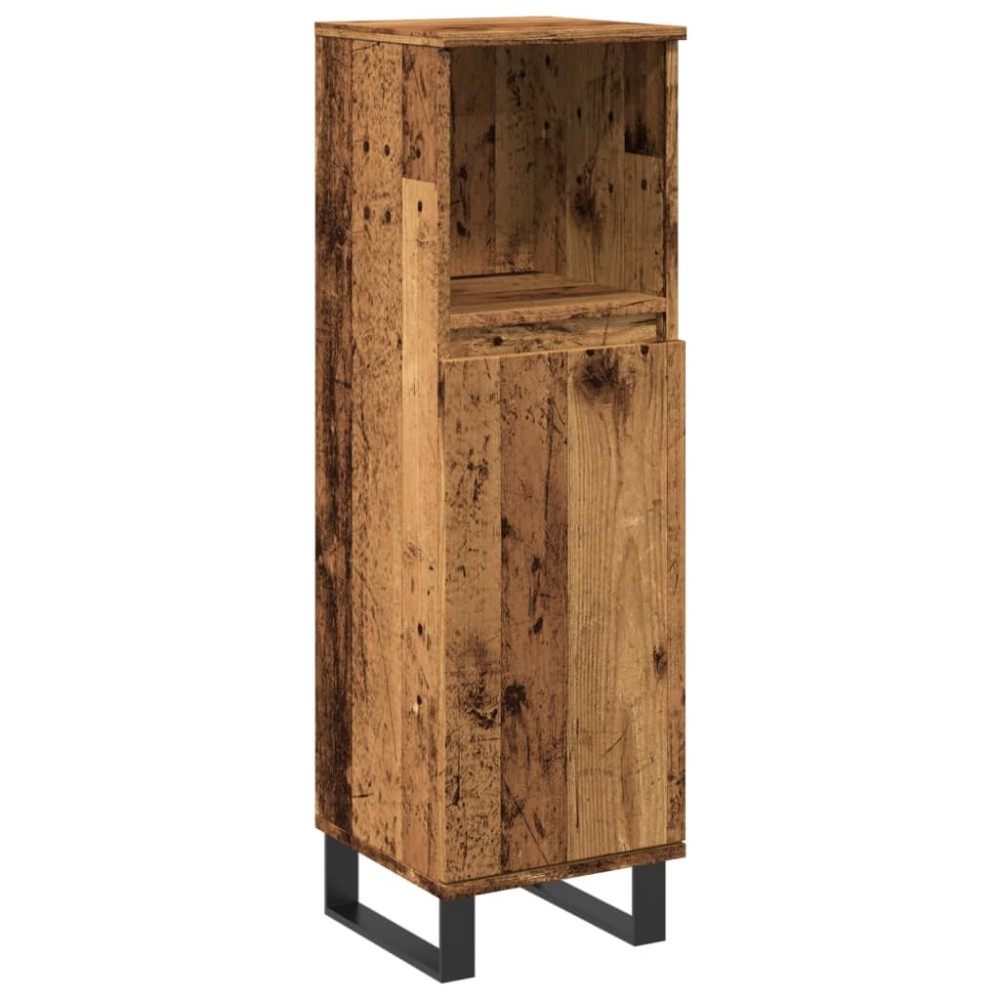 vidaXL Dulap de baie, lemn vechi, 30x30x100 cm, lemn prelucrat