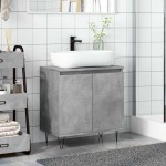 vidaXL Dulap de baie, gri beton, 58x33x60 cm, lemn prelucrat