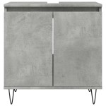 vidaXL Dulap de baie, gri beton, 58x33x60 cm, lemn prelucrat