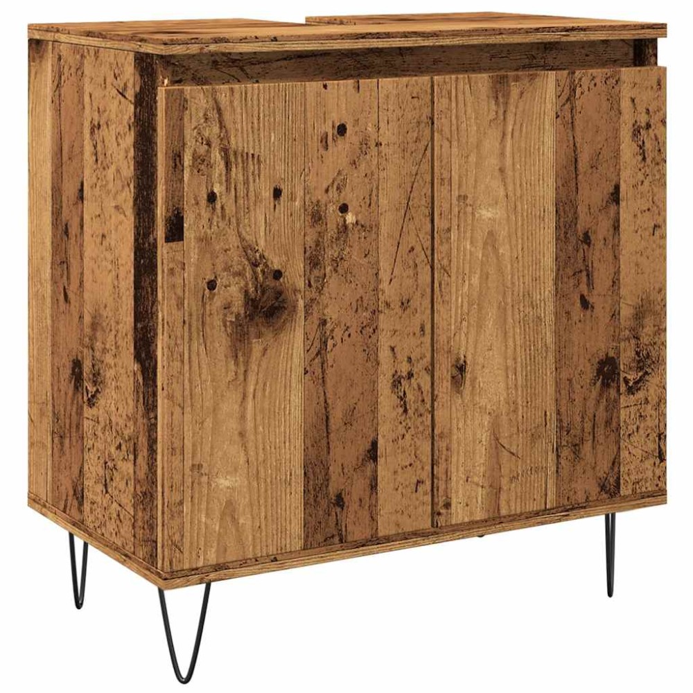 vidaXL Dulap de baie, lemn vechi, 58x33x60 cm, lemn prelucrat