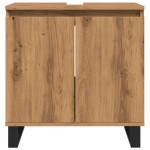 vidaXL Dulap de baie, stejar artizanal, 58x33x60 cm, lemn prelucrat