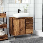 vidaXL Dulap de baie, lemn vechi, 65x33x60 cm, lemn prelucrat vidaXL Dulap de baie, lemn vechi, 65x33x60 cm, lemn prelucrat