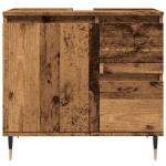 vidaXL Dulap de baie, lemn vechi, 65x33x60 cm, lemn prelucrat vidaXL Dulap de baie, lemn vechi, 65x33x60 cm, lemn prelucrat