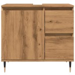 vidaXL Dulap de baie, stejar artizanal, 65x33x60 cm, lemn prelucrat vidaXL Dulap de baie, stejar artizanal, 65x33x60 cm, lemn prelucrat