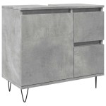vidaXL Dulap de chiuvetă baie, gri beton, 65x33x60 cm, lemn prelucrat vidaXL Dulap de chiuvetă baie, gri beton, 65x33x60 cm, lemn prelucrat
