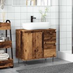 vidaXL Dulap chiuvetă baie, lemn vechi, 65x33x60 cm, lemn prelucrat vidaXL Dulap chiuvetă baie, lemn vechi, 65x33x60 cm, lemn prelucrat
