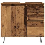 vidaXL Dulap chiuvetă baie, lemn vechi, 65x33x60 cm, lemn prelucrat vidaXL Dulap chiuvetă baie, lemn vechi, 65x33x60 cm, lemn prelucrat