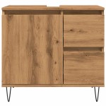 vidaXL Dulap chiuvetă baie, stejar artizanal 65x33x60cm lemn prelucrat vidaXL Dulap chiuvetă baie, stejar artizanal 65x33x60cm lemn prelucrat