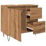 vidaXL Dulap chiuvetă baie, stejar artizanal 65x33x60cm lemn prelucrat vidaXL Dulap chiuvetă baie, stejar artizanal 65x33x60cm lemn prelucrat