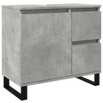 vidaXL Dulap de chiuvetă baie, gri beton, 65x33x60 cm, lemn prelucrat vidaXL Dulap de chiuvetă baie, gri beton, 65x33x60 cm, lemn prelucrat
