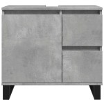 vidaXL Dulap de chiuvetă baie, gri beton, 65x33x60 cm, lemn prelucrat vidaXL Dulap de chiuvetă baie, gri beton, 65x33x60 cm, lemn prelucrat