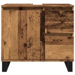 vidaXL Dulap chiuvetă baie, lemn vechi, 65x33x60 cm, lemn prelucrat vidaXL Dulap chiuvetă baie, lemn vechi, 65x33x60 cm, lemn prelucrat