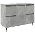 vidaXL Dulap pentru baie, gri beton, 80x33x60 cm, lemn compozit vidaXL Dulap pentru baie, gri beton, 80x33x60 cm, lemn compozit