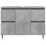 vidaXL Dulap pentru baie, gri beton, 80x33x60 cm, lemn compozit vidaXL Dulap pentru baie, gri beton, 80x33x60 cm, lemn compozit