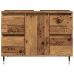 vidaXL Dulap pentru baie, lemn vechi, 80x33x60 cm, lemn prelucrat vidaXL Dulap pentru baie, lemn vechi, 80x33x60 cm, lemn prelucrat