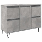 vidaXL Dulap pentru baie, gri beton, 80x33x60 cm, lemn compozit vidaXL Dulap pentru baie, gri beton, 80x33x60 cm, lemn compozit