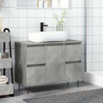 vidaXL Dulap pentru baie, gri beton, 80x33x60 cm, lemn compozit vidaXL Dulap pentru baie, gri beton, 80x33x60 cm, lemn compozit