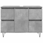 vidaXL Dulap pentru baie, gri beton, 80x33x60 cm, lemn compozit vidaXL Dulap pentru baie, gri beton, 80x33x60 cm, lemn compozit